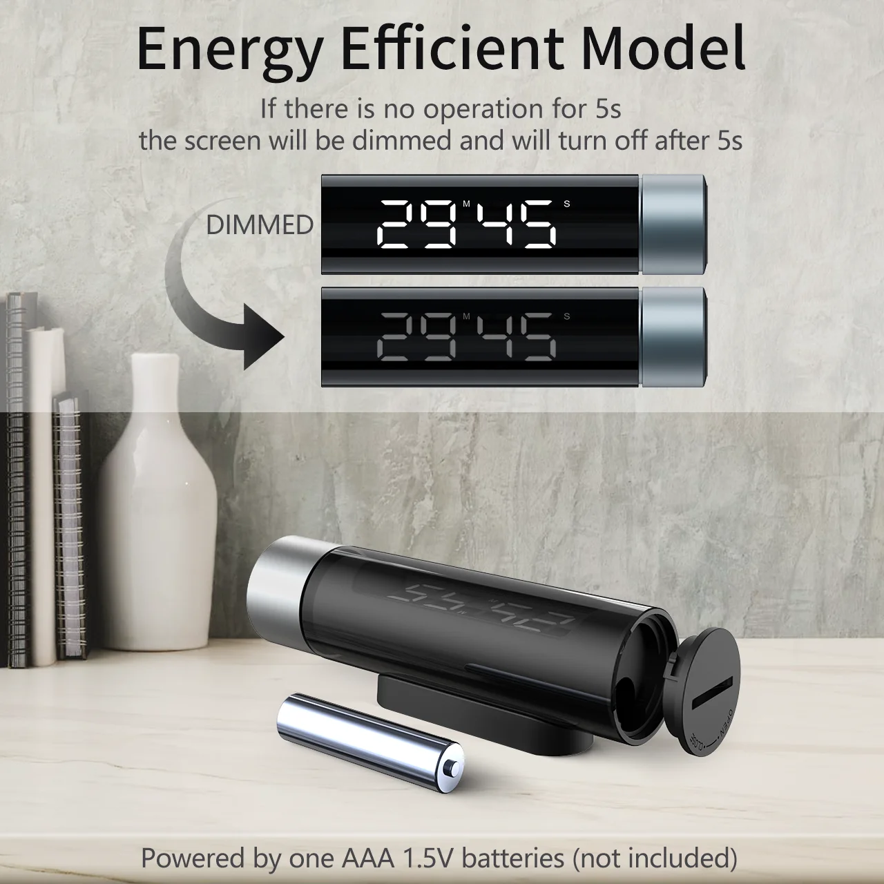Timer Digitale A Grande Schermo - Sveglia Magnetica Per Conto Alla - Foto 4