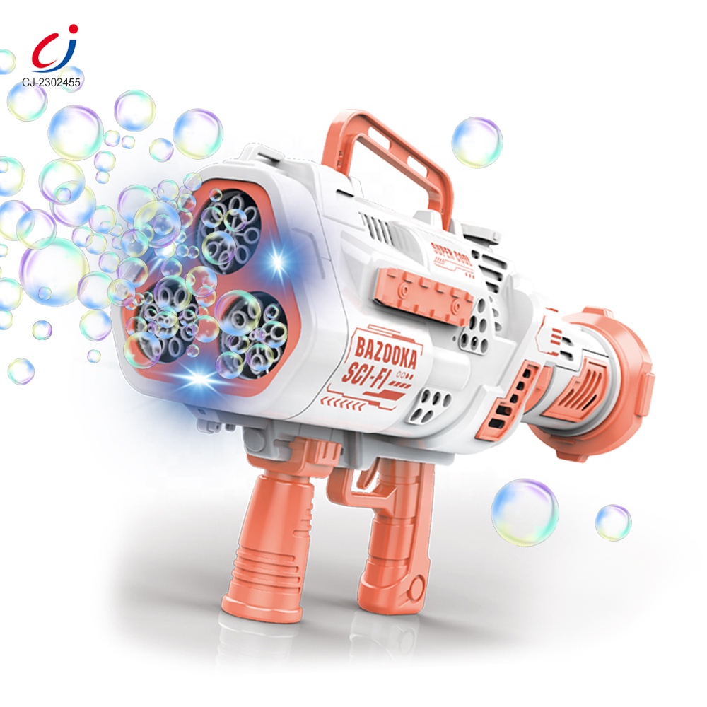 Chengji, Новое поступление, 24 Отверстия, Pistola De Burbujas Bazooka, супер машина, 2024 Автоматическая электрическая игрушка, выдувная пузырьковая пушка