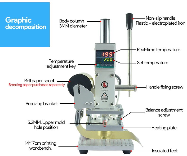Digital Hot Foil Stamping Machine Small Hot Stamping Machine For Foil