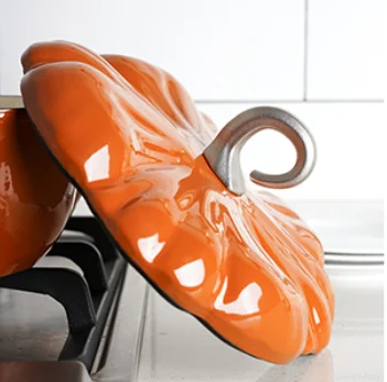 Kürbis Dutch Oven 1,5 Liter - Emaille Gusseisen Topf Mit Deckel In Kürbis-Form