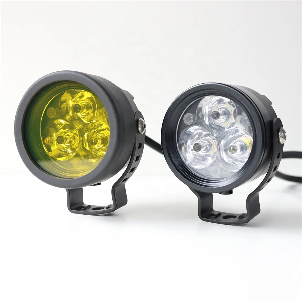 TIYPEOR Upgrade Brighter 30W CNC Aluminum IP68Waterproof Auxiliary Fog Motorcycle Driving LED Spotlight Headlight for Off-Road