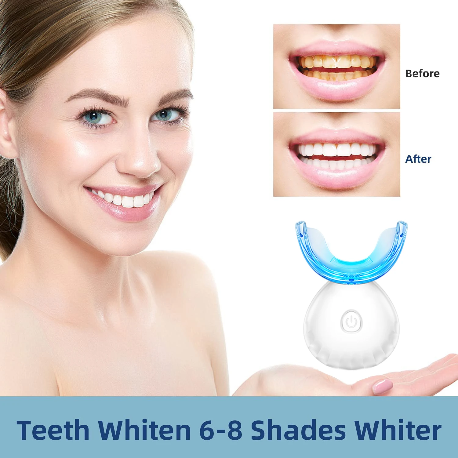 Wholesale Private Logo Travel Wireless Charging Tooth Led Light