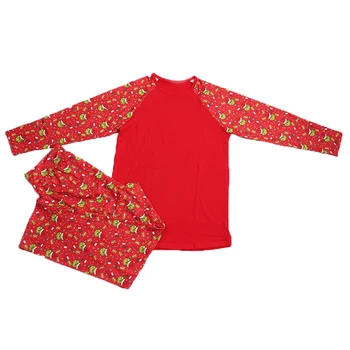 Boutique children's suit Red long-sleeved trousers two-piece Christmas suit For Girls Kids Clothing Sets