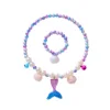 A103 - purple mermaid jewelry two piece set