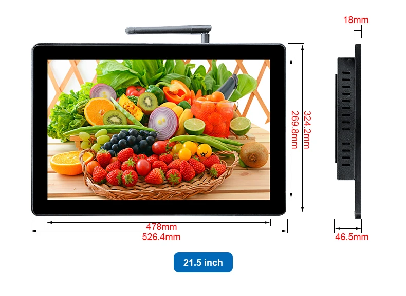 Small Size All In One Computers Indoor Wall Mount Capacitive LCD Touch Screen Window System Industrial Computer