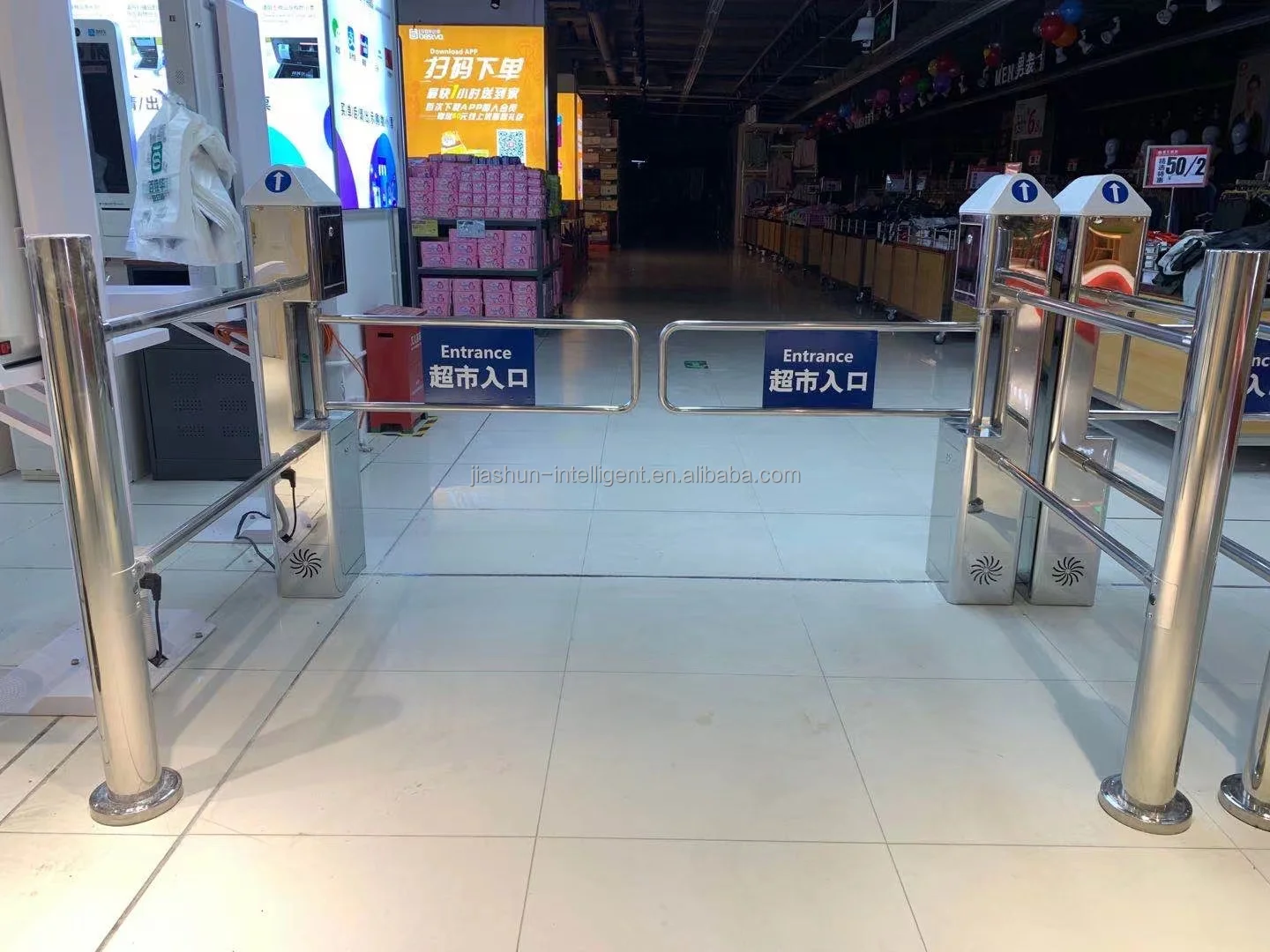 Swing Gate Supermarket Security Fence Pendulum Cashier Access Control