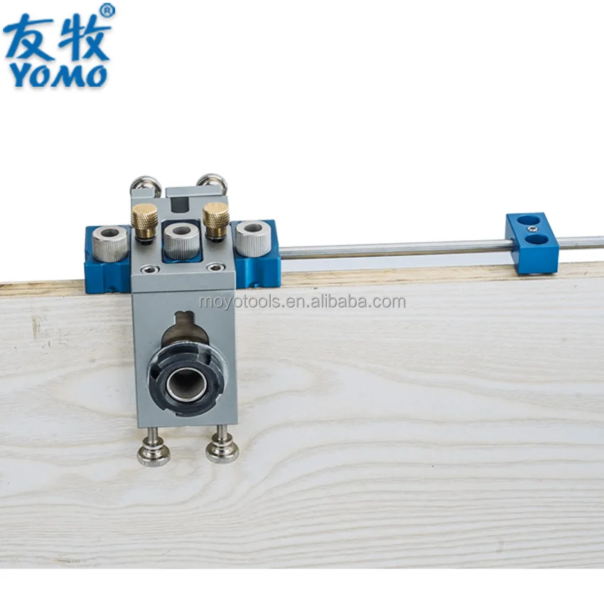 Woodworking Self-Centering Hole Punch Locator Drill Guide Set Doweling Jig Kit - View #12