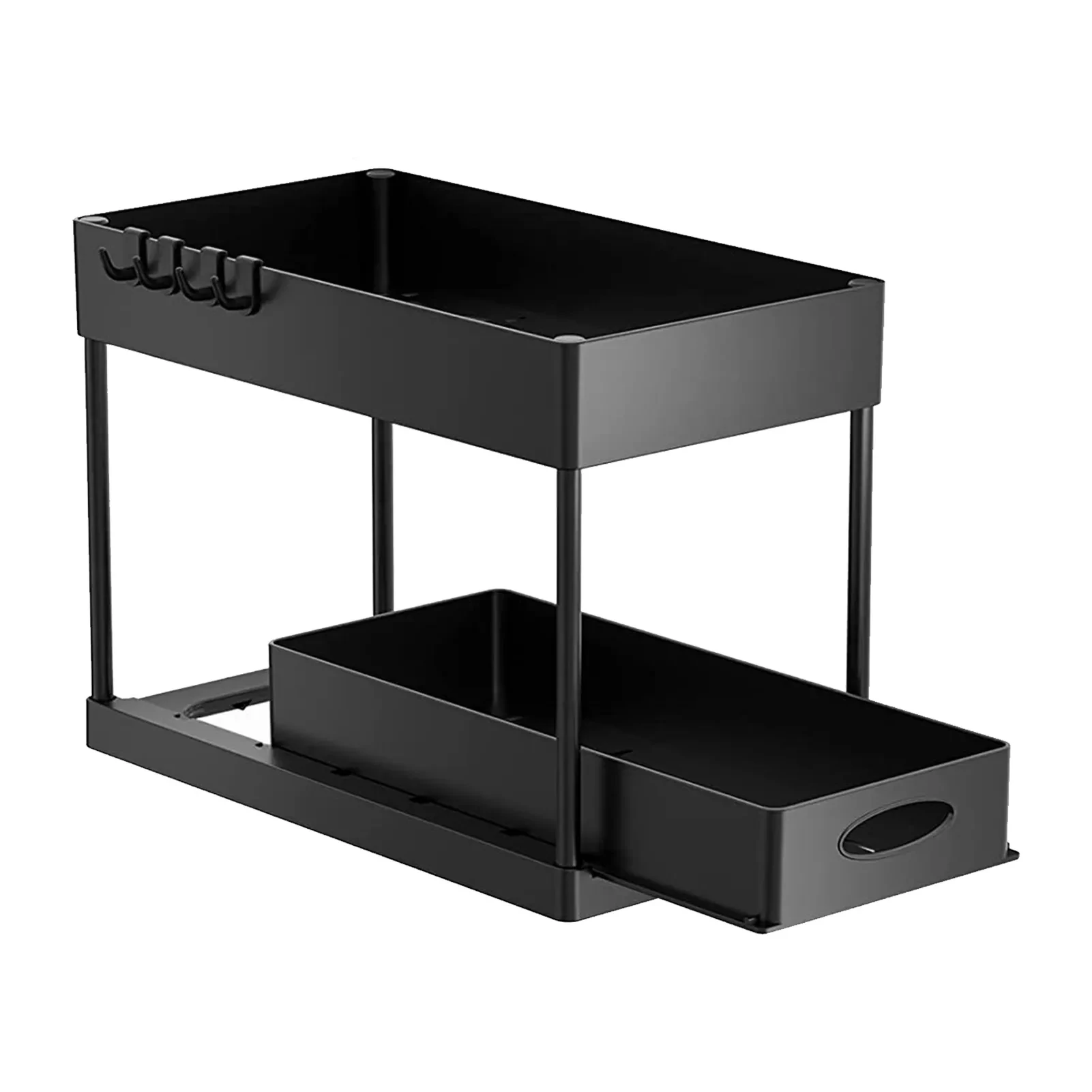 2tier Under Sink Organizer Kitchen Spice Storage Organizer Telescopic Pushpull Drawer Under