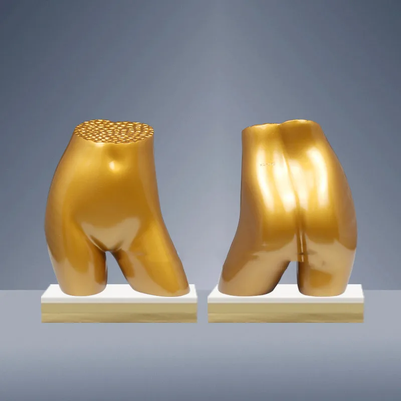 Высококачественное нижнее белье демонстрация нижнего тела манекены реквизиты из стекловолокна золотисто-белые трусики бюстгальтер женский бюст