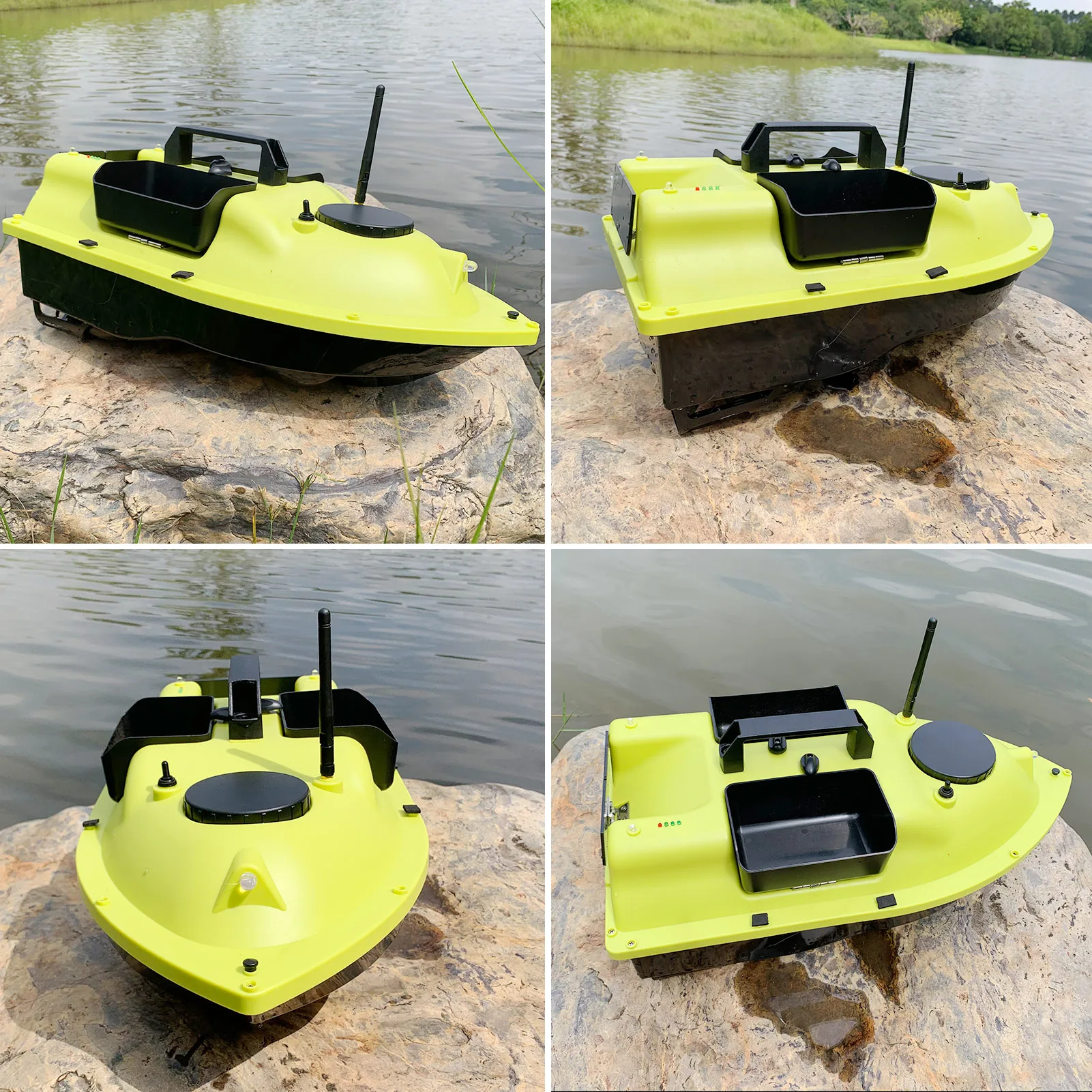 Jouet Bateau Télécommande Pour éclairage D'appât De Pêche LED - Bateau, Surf Casting, Verte ABS, Neuf Bateau Amorceur