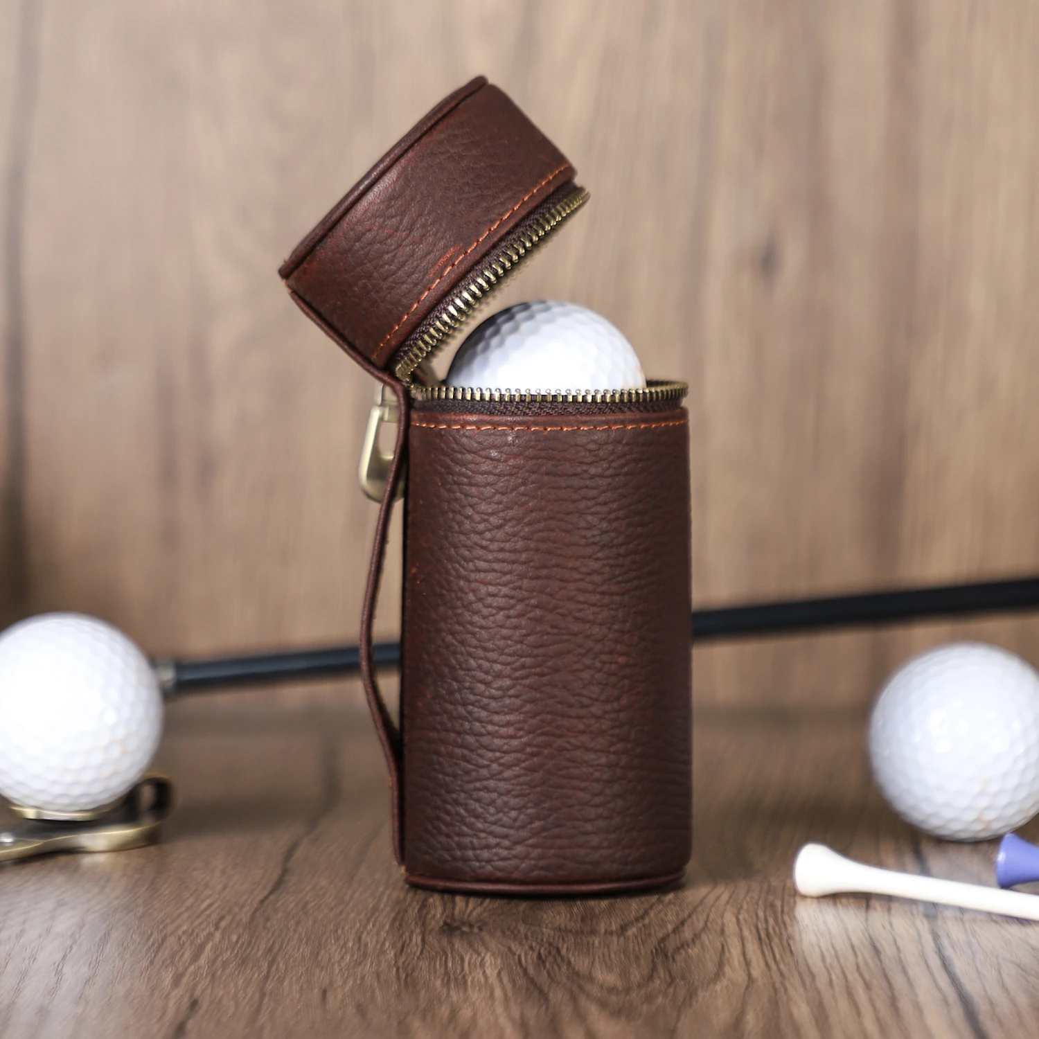 Ready Stock Classic Luxury Zippered Waist Bag Genuine Leather Golf