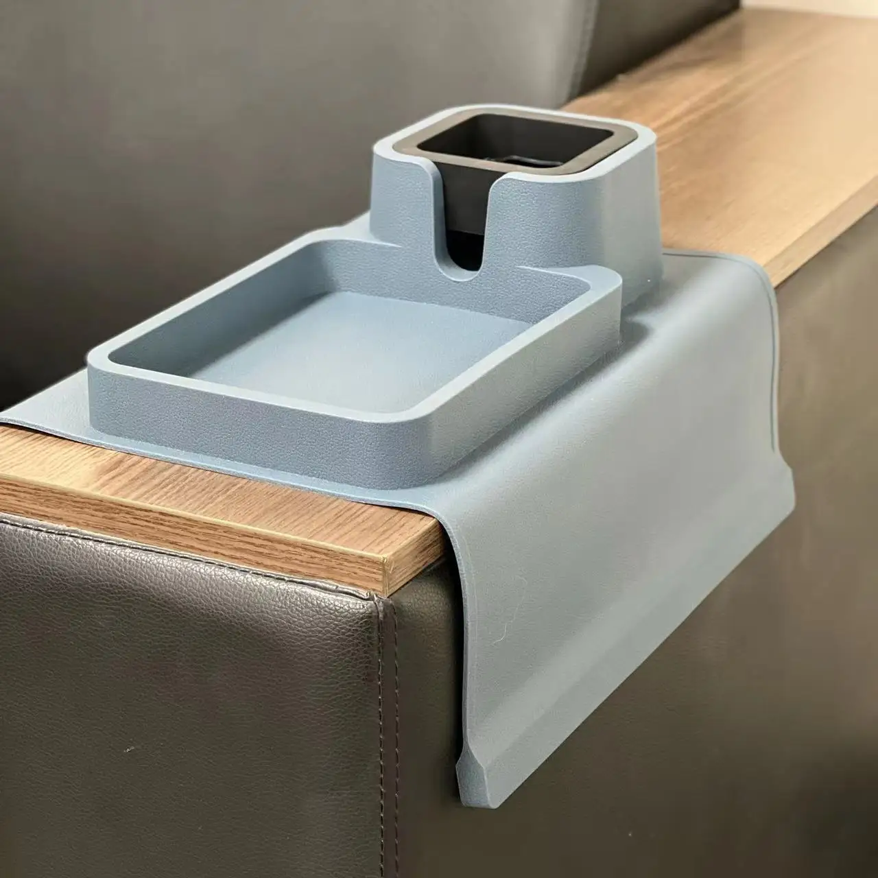 Silicone Couch Cup Holder Sofa Arm Tray For Couch Coaster Caddy With