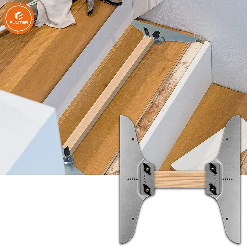 Stair Tread Template Set for colins，Stair Cutting Tools，Replacement Template Steps Risers Clamp Plates Hand Tool，Shelf Scribe Layout Tool，Caliper Gages