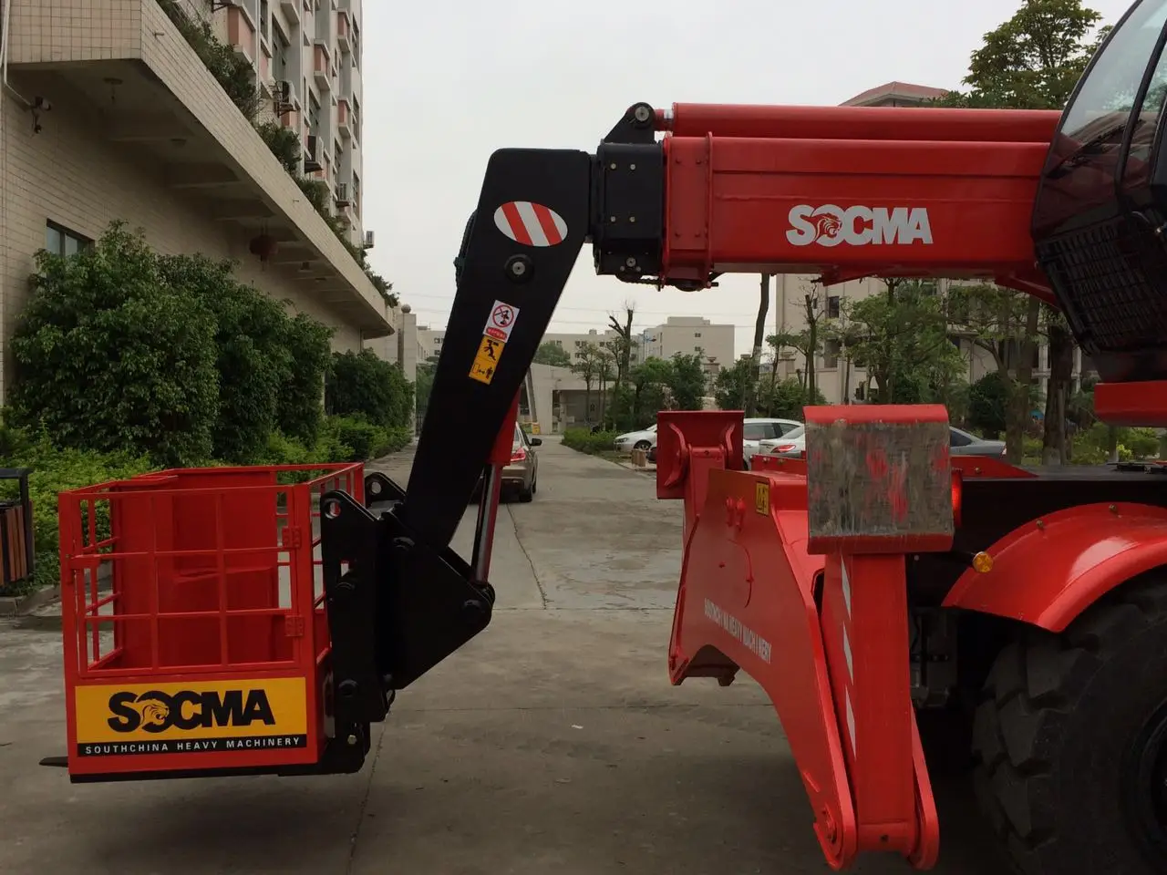 SOCMA Telehandler Telescopic Handler Forklift 5 Ton Telehandler Telehandler Attachments With Working Platform Bucket Hooks