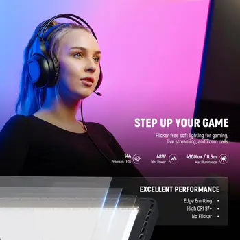 Neewer 18 Scenes Photo Audio Video Lighting Live Streaming Led Rgb Video Light 2900K-7000K Gaming Light detail image