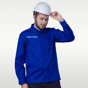 Electrician Welding Mining Work Clothes Royal Blue Flame Retardant Safety Wear Fr Shirt Flame Resistant