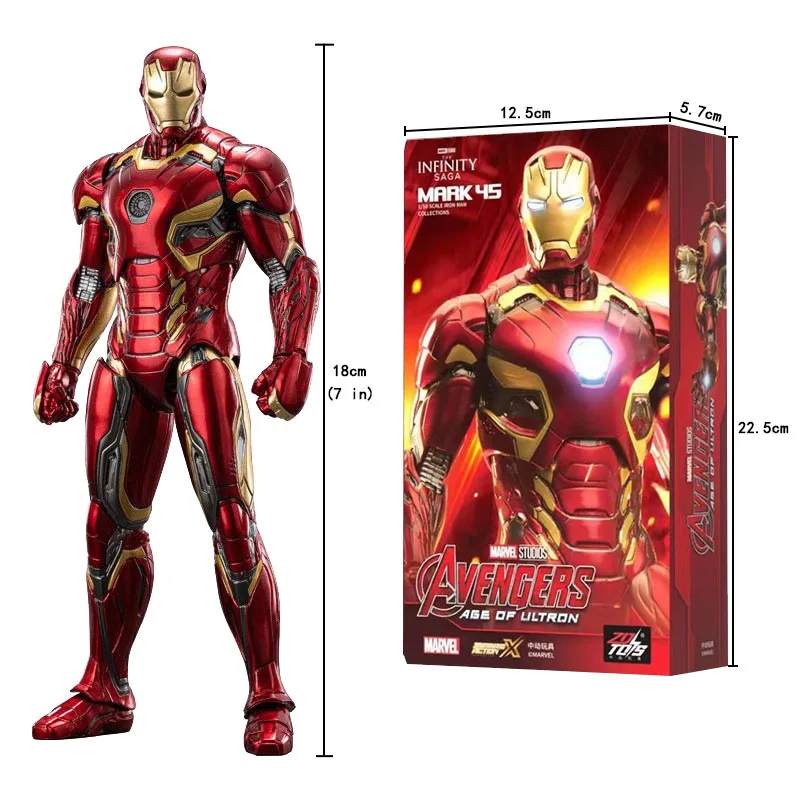 Zd Toys Iron Man Mk45 Action Figure - 10th Anniversary Edition