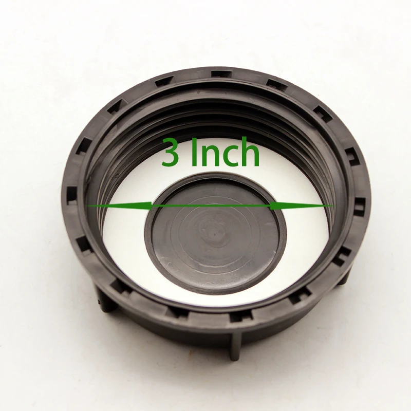 CT Coupling IBC Tank Adapter 55mm ID Coarse Female Thread Plastic Water Tote Solid Cover Lid Cap with Gasket Black