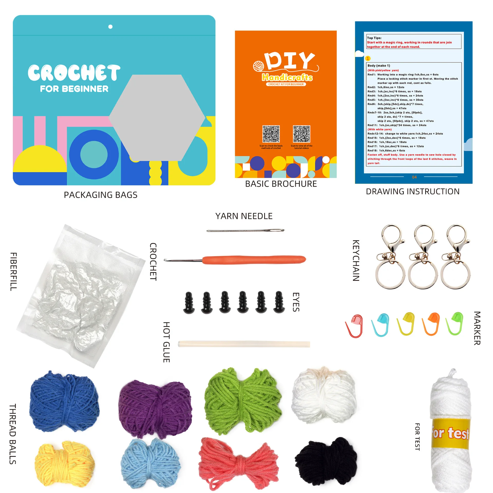 Step-by-step Video Diy Diy Crochet Kit For Beginner With Video ...