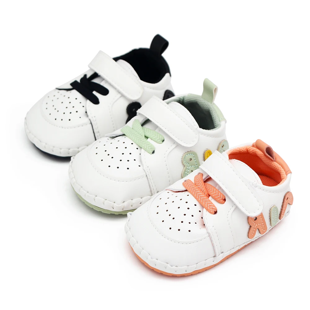 Infant Baby Boys Girls' Pu Leather Sneakers Soft Anti-Slip Soft Sole Newborn Toddler Baby First Walker Outdoor Shoes Crib Shoes supplier