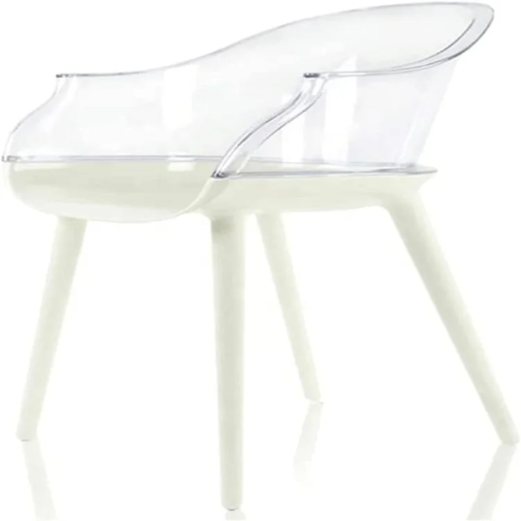 Nordic Creative Acrylic Transparent Chair Transparent Home Dining Room Chair Makeup Back Chair for Painful Living Room Bedroom