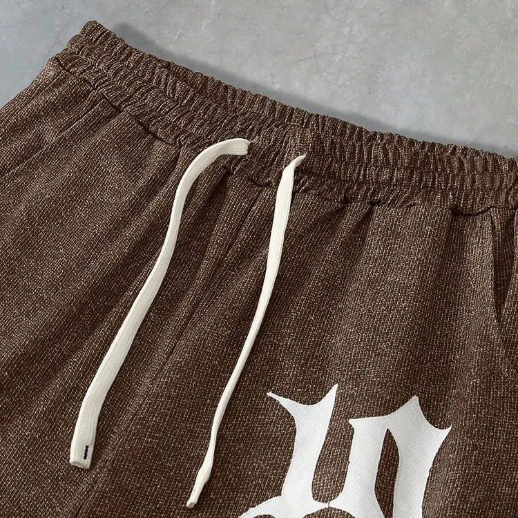 Custom Streetwear Mens Sweatpants French Terry Jogger Pants Flared Sweatpants Slim Fit Heavyweight Stacked Cotton Sweatpants Men gallery 2