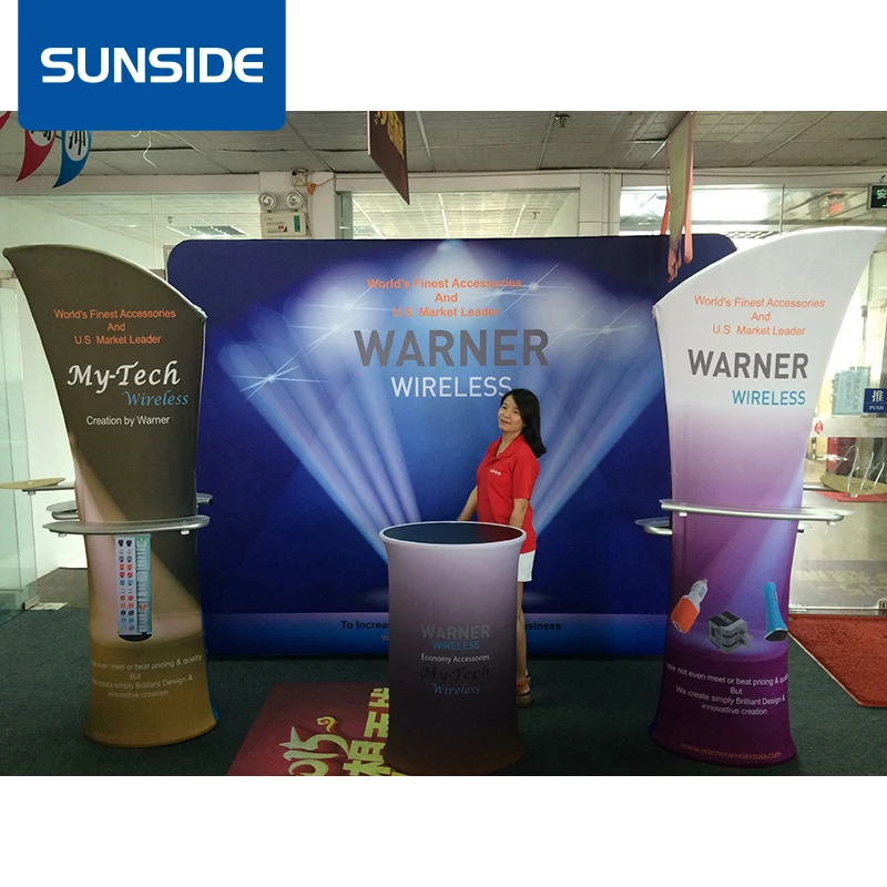 Товары для торговой выставки выставочная выставка 8x8 футов 8x10 ступенчатый и повторяющийся фон демонстрации стойки