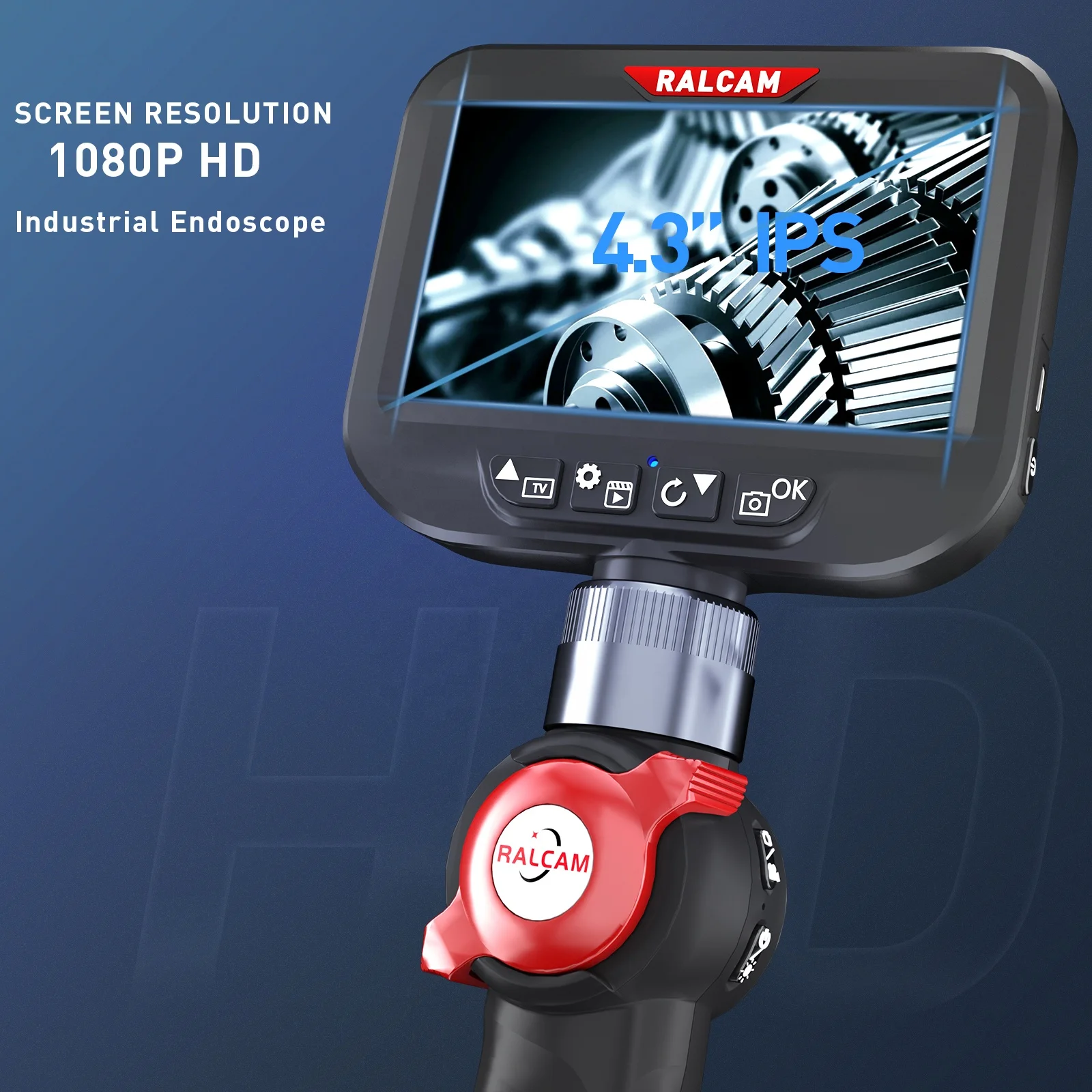 Endoscope Industriel Articulé 4 Voies 360° HD 1080P AUTOOL - Caméra D'inspection 1m étanche IP67
