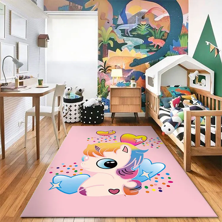 Custom Cartoon Design Area Rugs with Logo 3D Printed Soft Woven Kitty Runner Washable Carpets & Rugs for Living Room Bedrooms