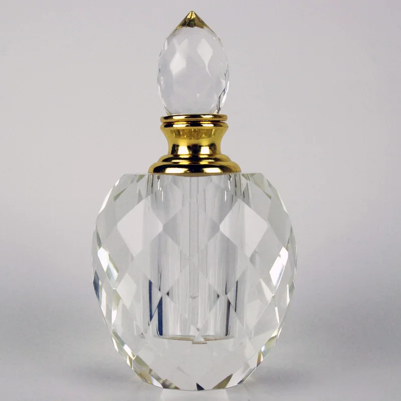 Wholesale Creative Custom Crystal Perfume Bottles Clear Glass Fancy Oud Oil  Bottle For Sales From m.