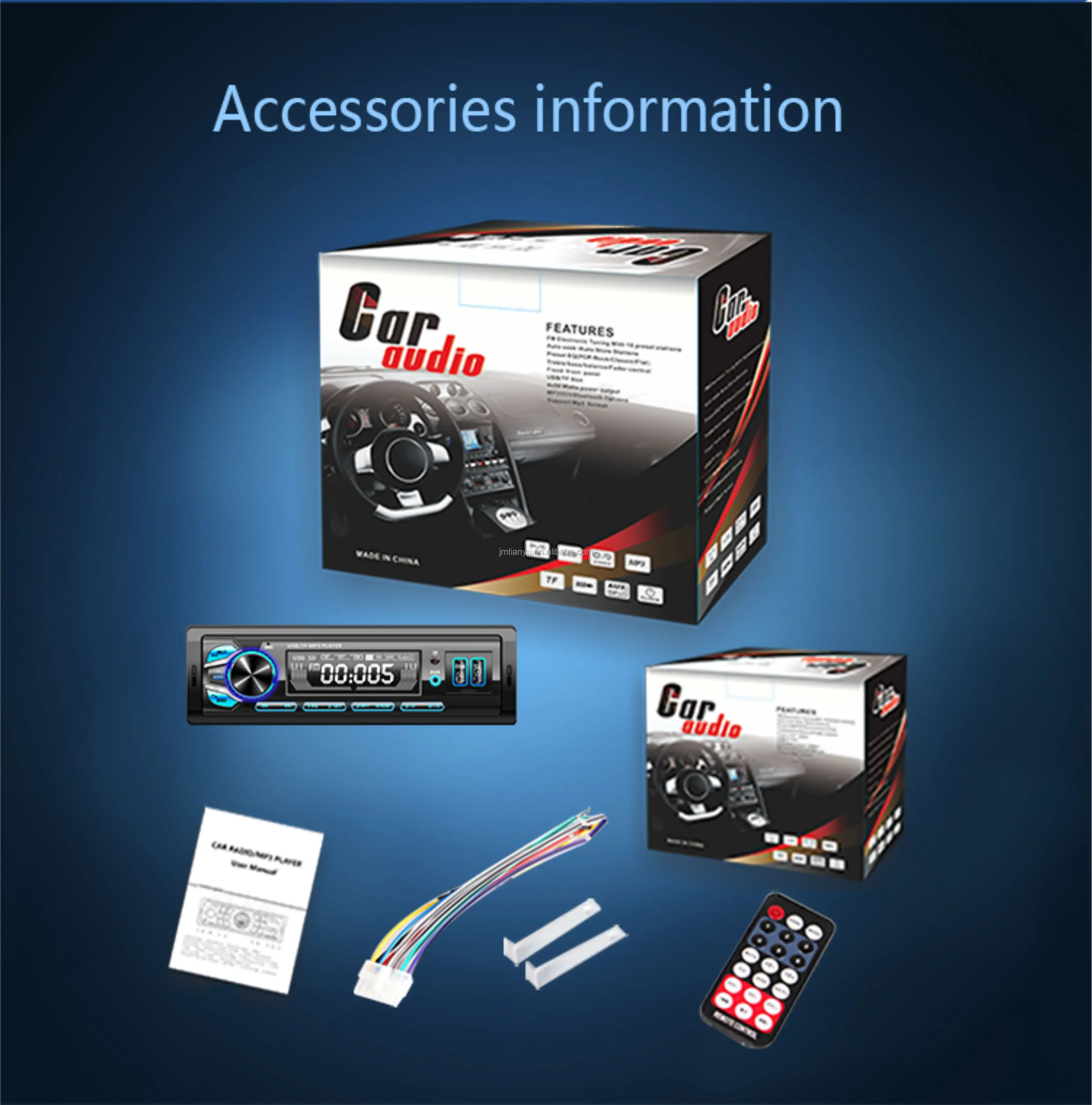 1 Din Mp3 Player Car Stereo Radio Fm Aux Usb With Bt Audio Buy 1 Din