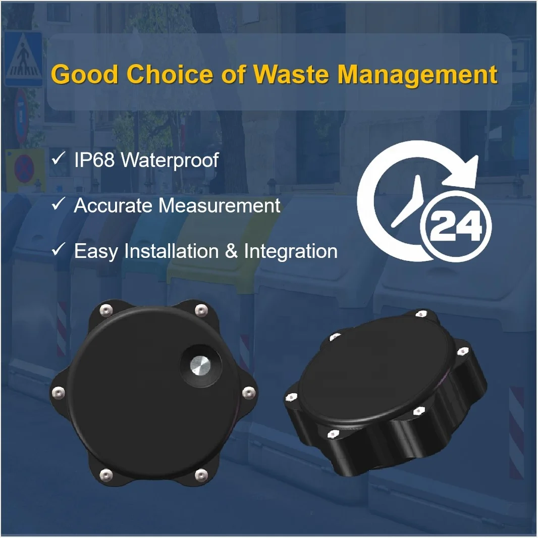 CNDINGTEK Smart NB IoT LoRaWAN 4G Ultrasonic Waste Trash Bin Fill Level Detection Sensor IP68 SDK Available DF703