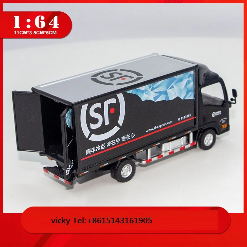 Custom 1/64 Isuzu Diecast Model for Collection and Creative Gift Alloy Container Truck Van Cargo Logistics Express