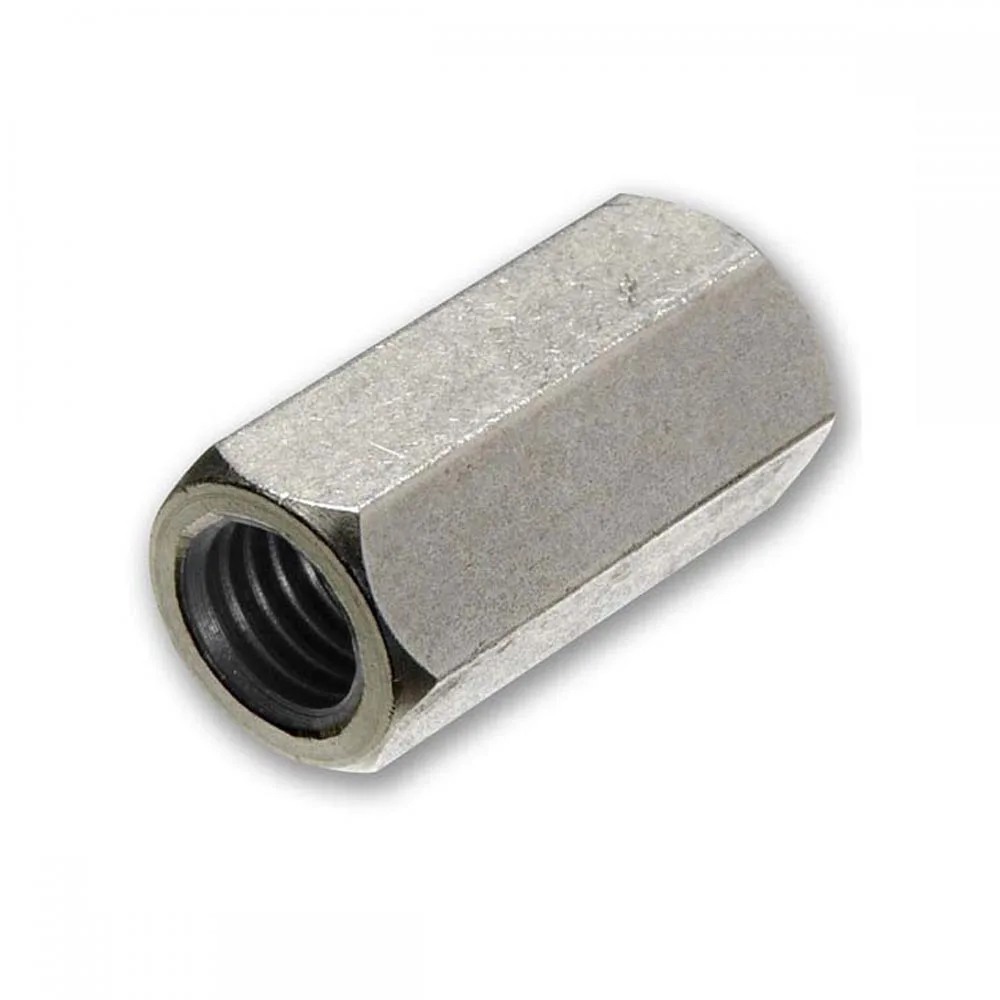 long hex nuts cnc lathe machining threaded stainless steel rods