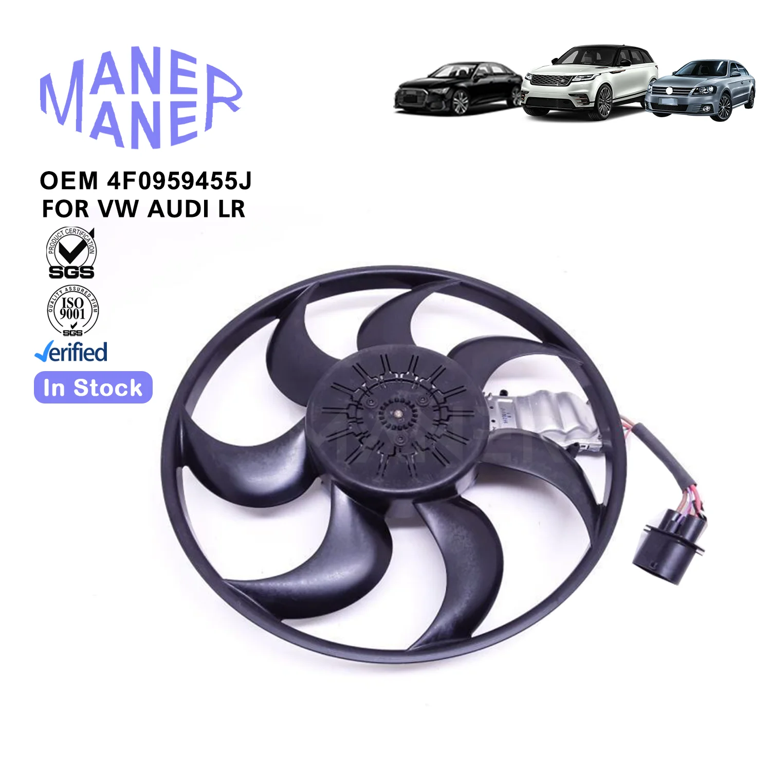 MANER Auto electrical System 4F0959455J manufacturer Engine Cooling  Radiator Fan Motor for Audi A6 2005-2008