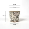 Maceta de camelia gris - 14x13 cm - con orificios de drenaje