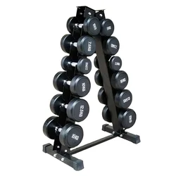 2021 hot selling new arrival rubber hex dumbbell rack hex dumbbell set dumbbell storage rack stand