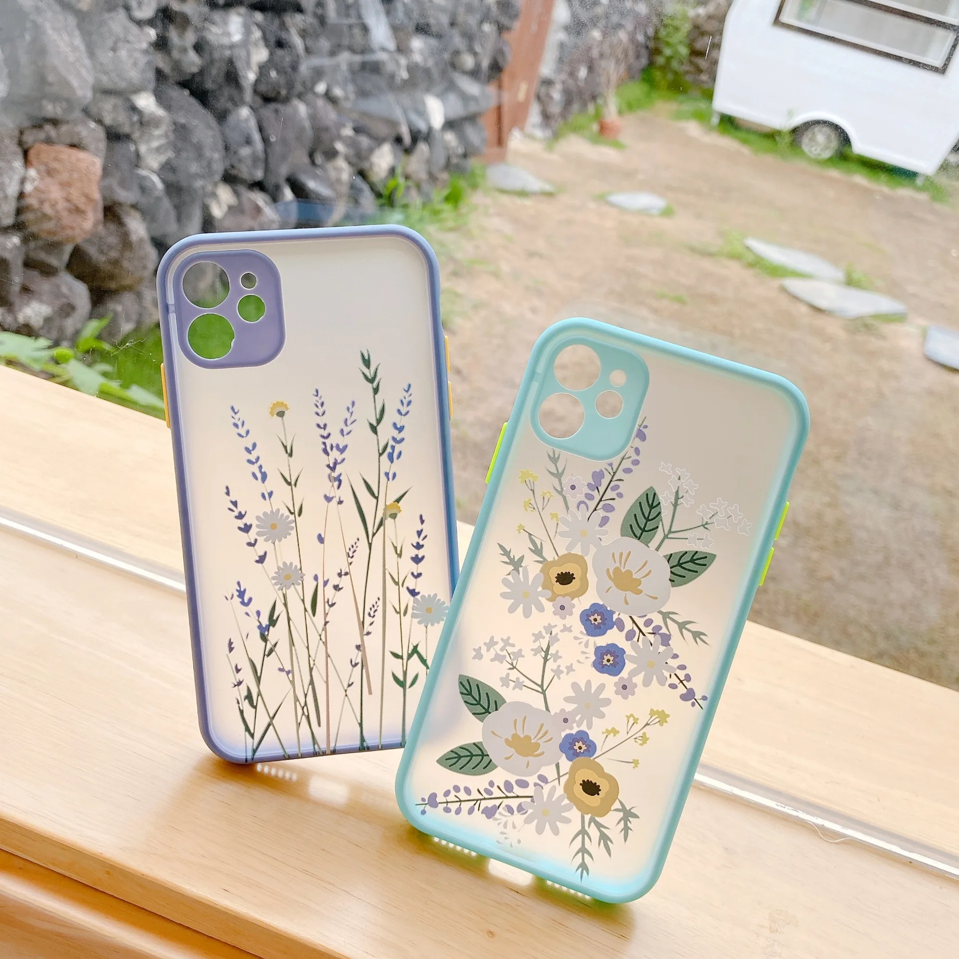 Customized  Flower Phone Case Soft Matte Coque for iPhone 11 12 13 14 15  16 Pro Max SE 2020 XSMAX XR XS 7 8 Plus XR Coque