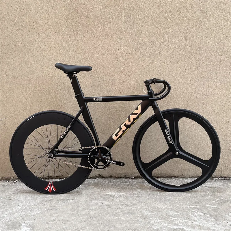 GRAY F16 ピストバイク 本体 Gray F16 Fixed Gear Bike 700C 3-Spoke Wheels Aero Aluminum Frame