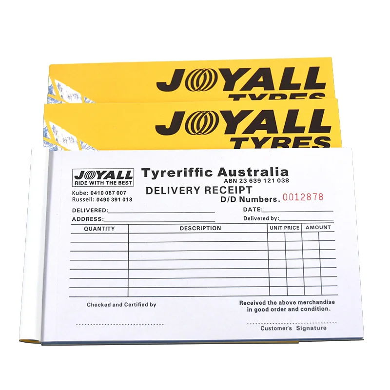Custom Logo 4 Ply Continuous Printing Transfer Paper Receipt Invoice Books Duplicate Carbonless Paper Restaurant Guest Check