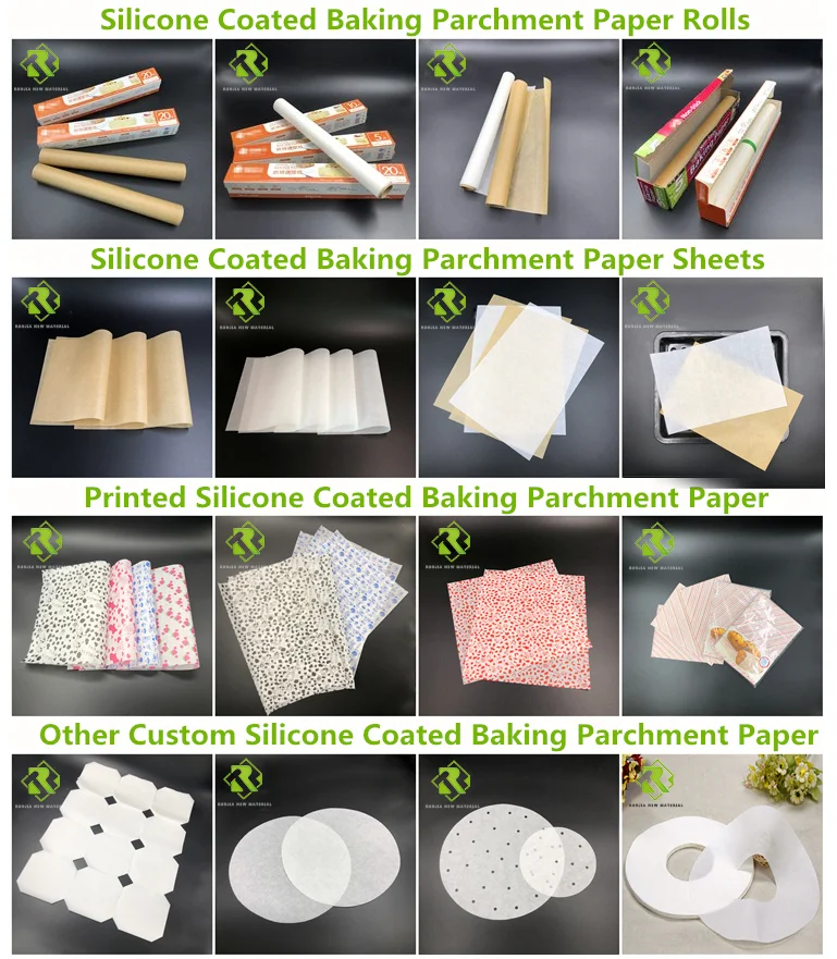 Pre Cut Food Grade Paper Siliconized Colored Baking Parchment Paper