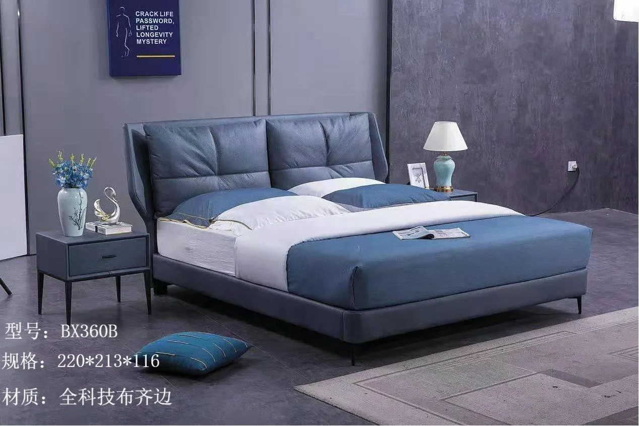 Super Comfortable Backrest Bedroom Technology Fabric Bed