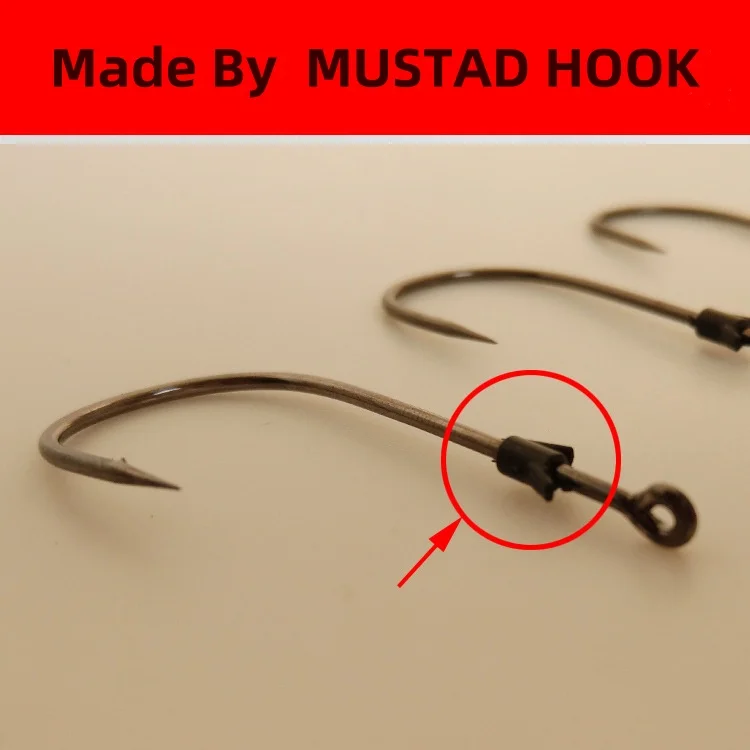 2/0 3/0 4/0 Heavy Cover Hooks for Flipping and Punching Bass Fishing Hook  Neko Rig Wacky Rig Round Bend Long Shank Worm Hooks