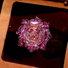 open size Black gold dried rose ring