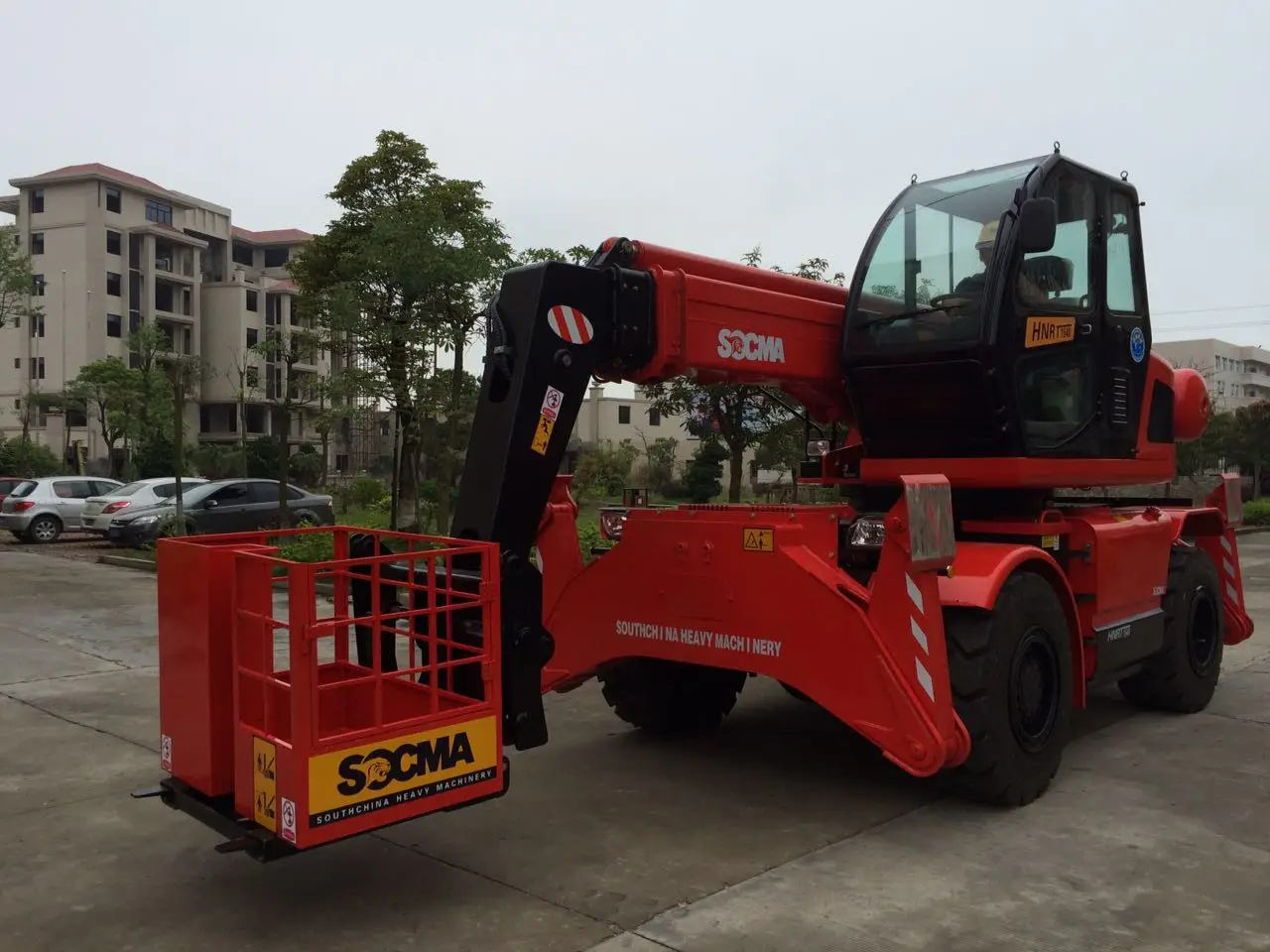 SOCMA Telehandler Telescopic Handler Forklift 5 Ton Telehandler Telehandler Attachments With Working Platform Bucket Hooks
