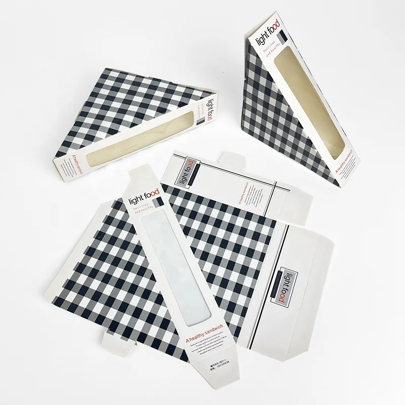 Boîtes D'emballage En Papier Kraft Triangulaires Pour Sandwichs Personnalisées - Chine Boîte D'emballage Sandwich, Boîte à Emporter