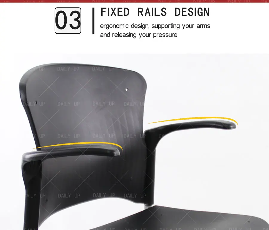 High Quality Kitchen Chair With Wheels Metal Frame Mobile Training Chair With Cushion And Ergonomic Armrest For Dining And Study