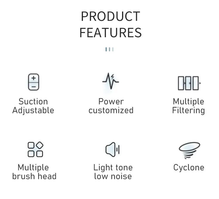 1524kpa Odm/oem Ultrafine Filter Cord Powerful Dust Bag Vaccum