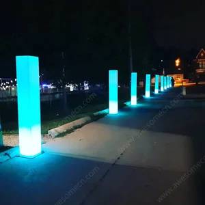 16-Color Modern LED Floor Lamp Square Minimalist Durable Plastic Remote Control for Bedroom Home Hotel Living Room Garden Use