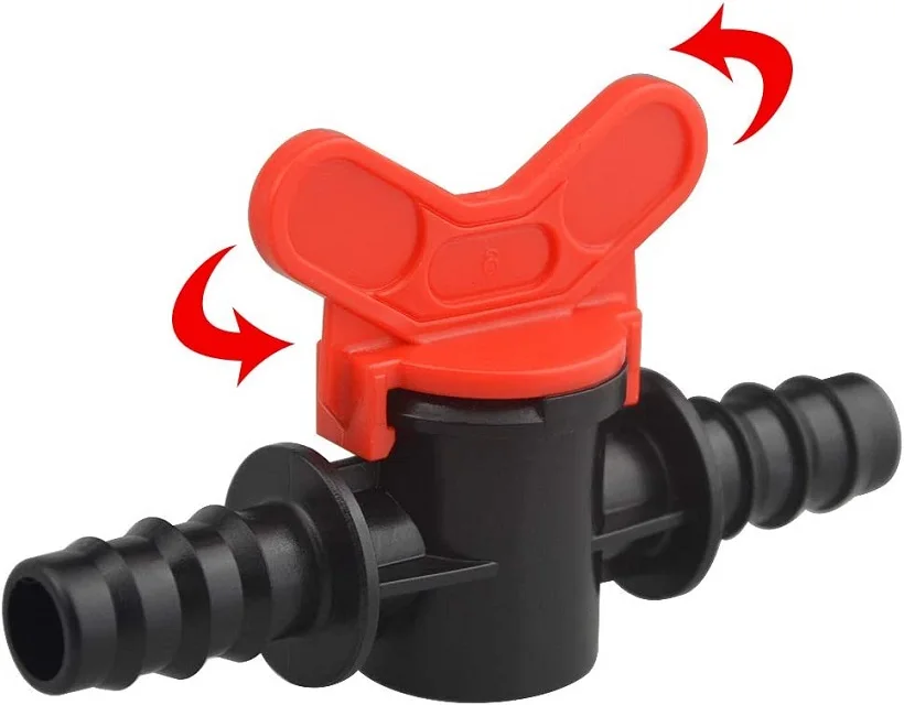 Adjustable Drip Irrigation Fitting Switch Valve For 1/2 Inch Drip